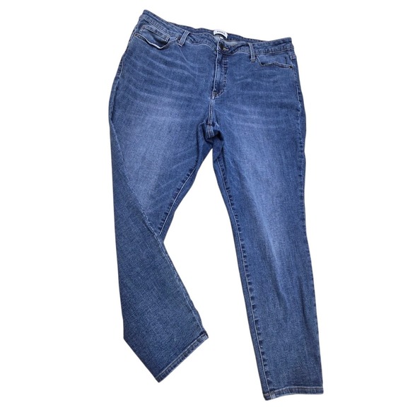 Styled In Simplicity Denim - Pistola Crop Ankle Jeans Womens 20W Medium Wash Classic Stretch Western‎ Modern